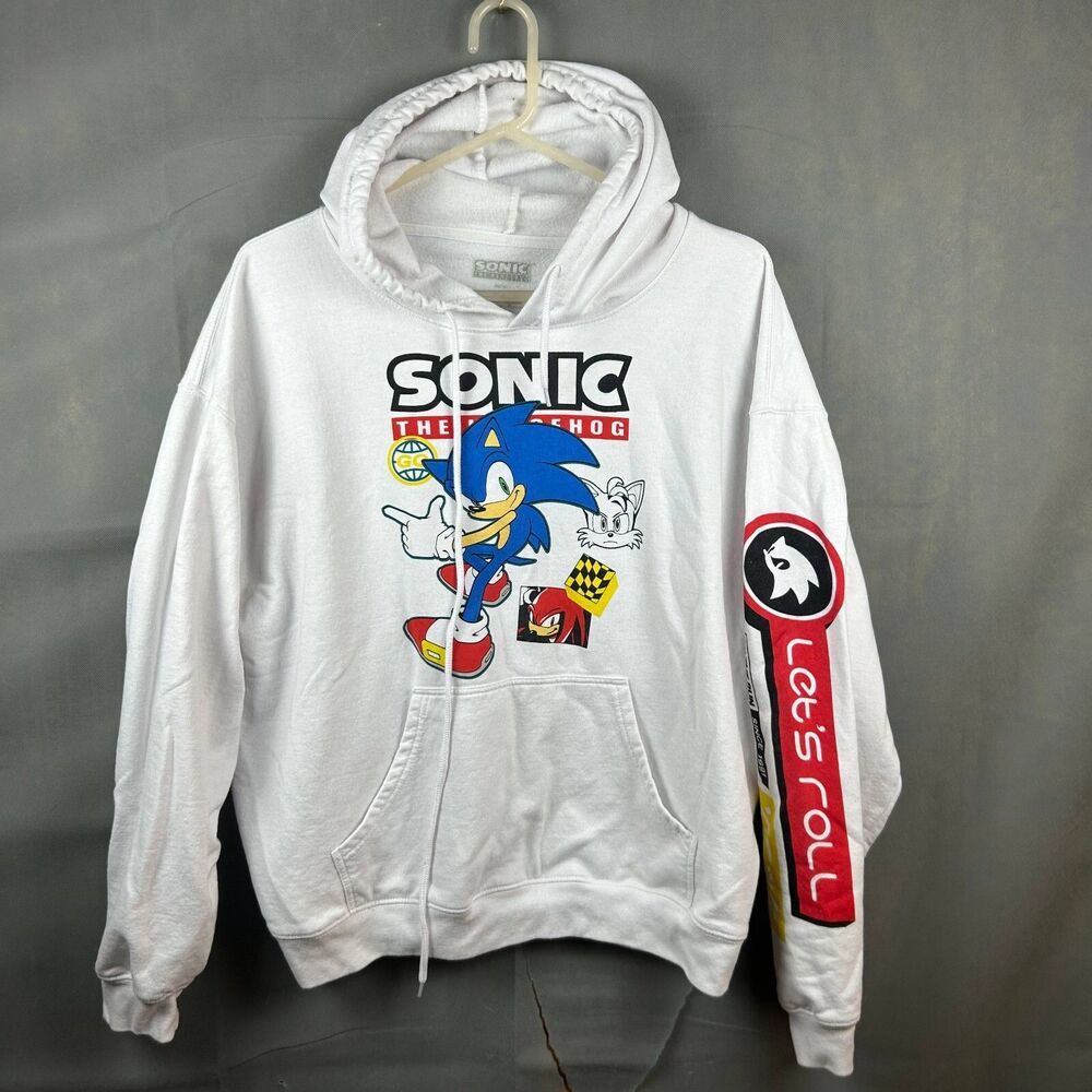 Sonic the Hedgehog White Graphic Hoodie